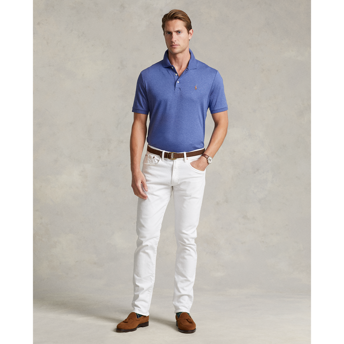 Ralph Lauren Soft Touch Polo - Classic Fit KSC53A Faded Royal Heather