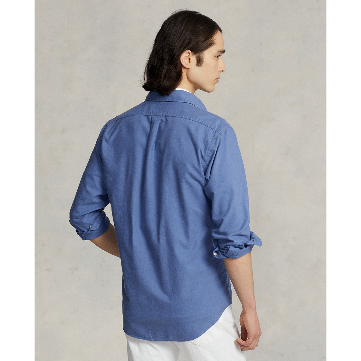 Ralph Lauren Garment Dyed Oxford Sport Shirt - Classic Fit  ZSC32A Bastille Blue