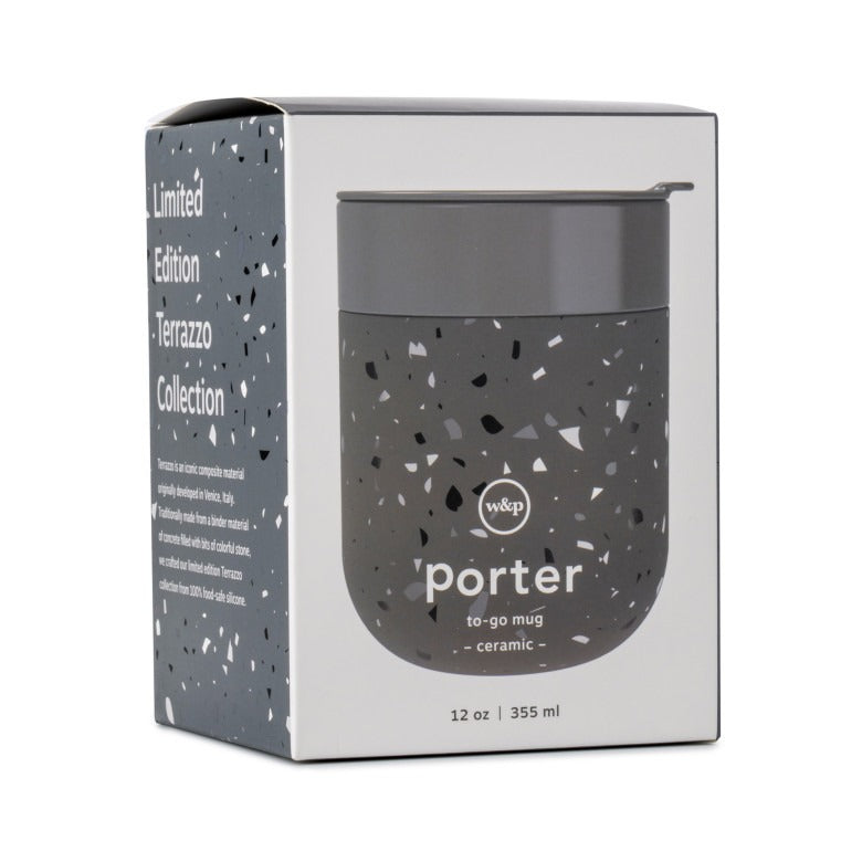 Custom W&P Porter Mug 12 Oz Charcoal Terrazzo 100370-161