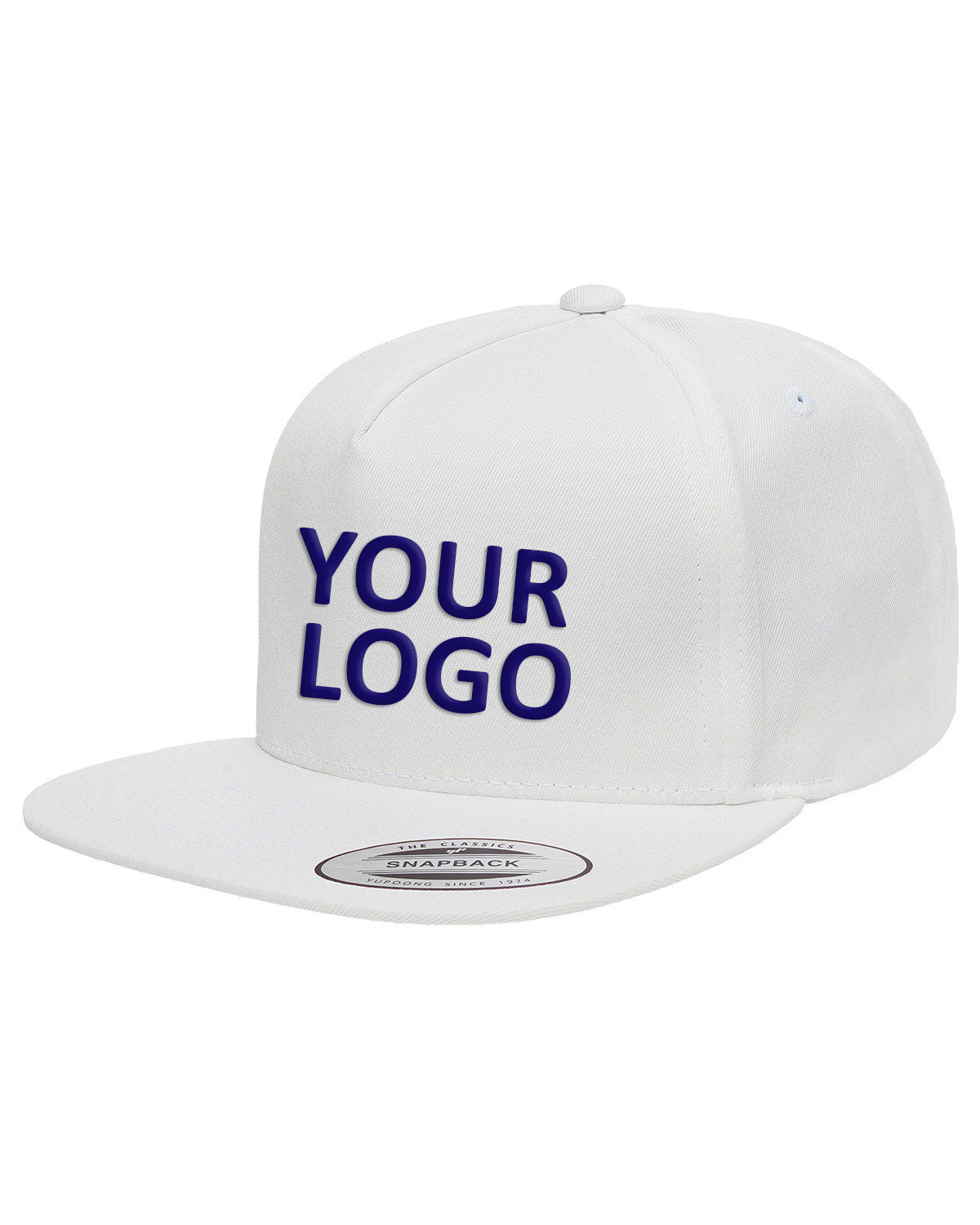 Yupoong Adult 5-Panel Cotton Twill Snapback Cap Y6007 WHITE