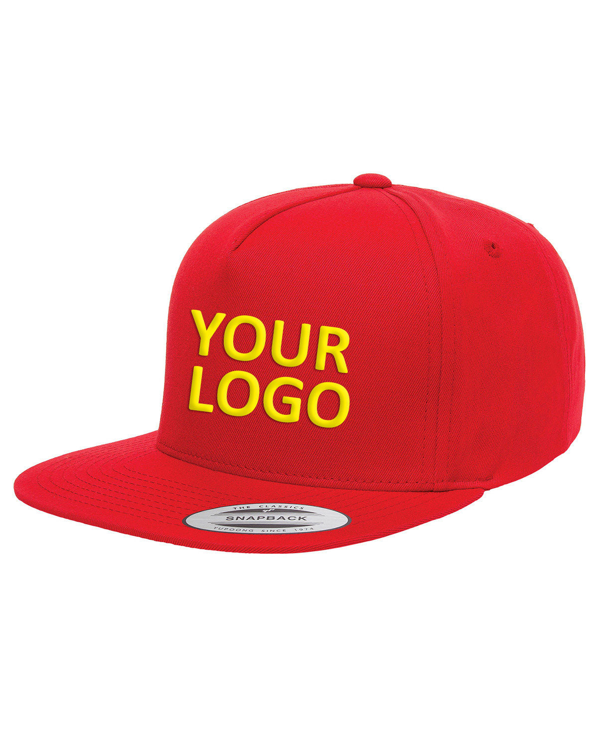 Yupoong Adult 5-Panel Cotton Twill Snapback Cap Y6007 RED
