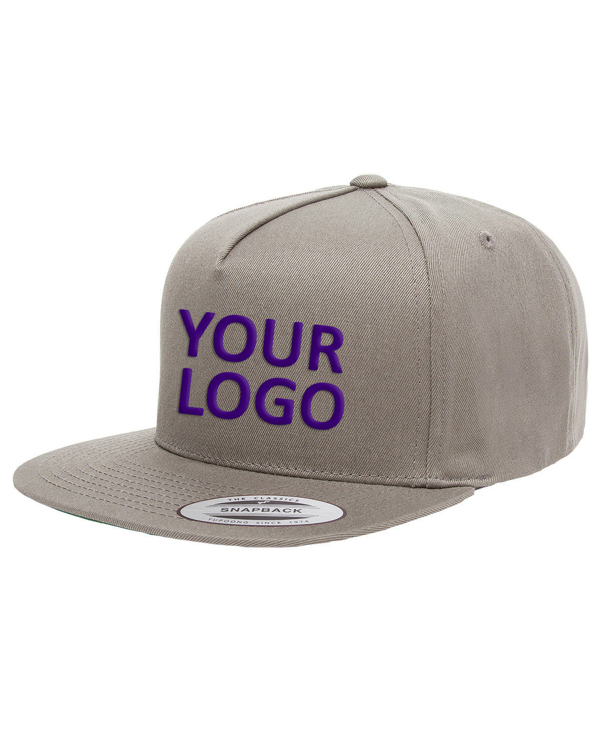 Yupoong Adult 5-Panel Cotton Twill Snapback Cap Y6007 GREY