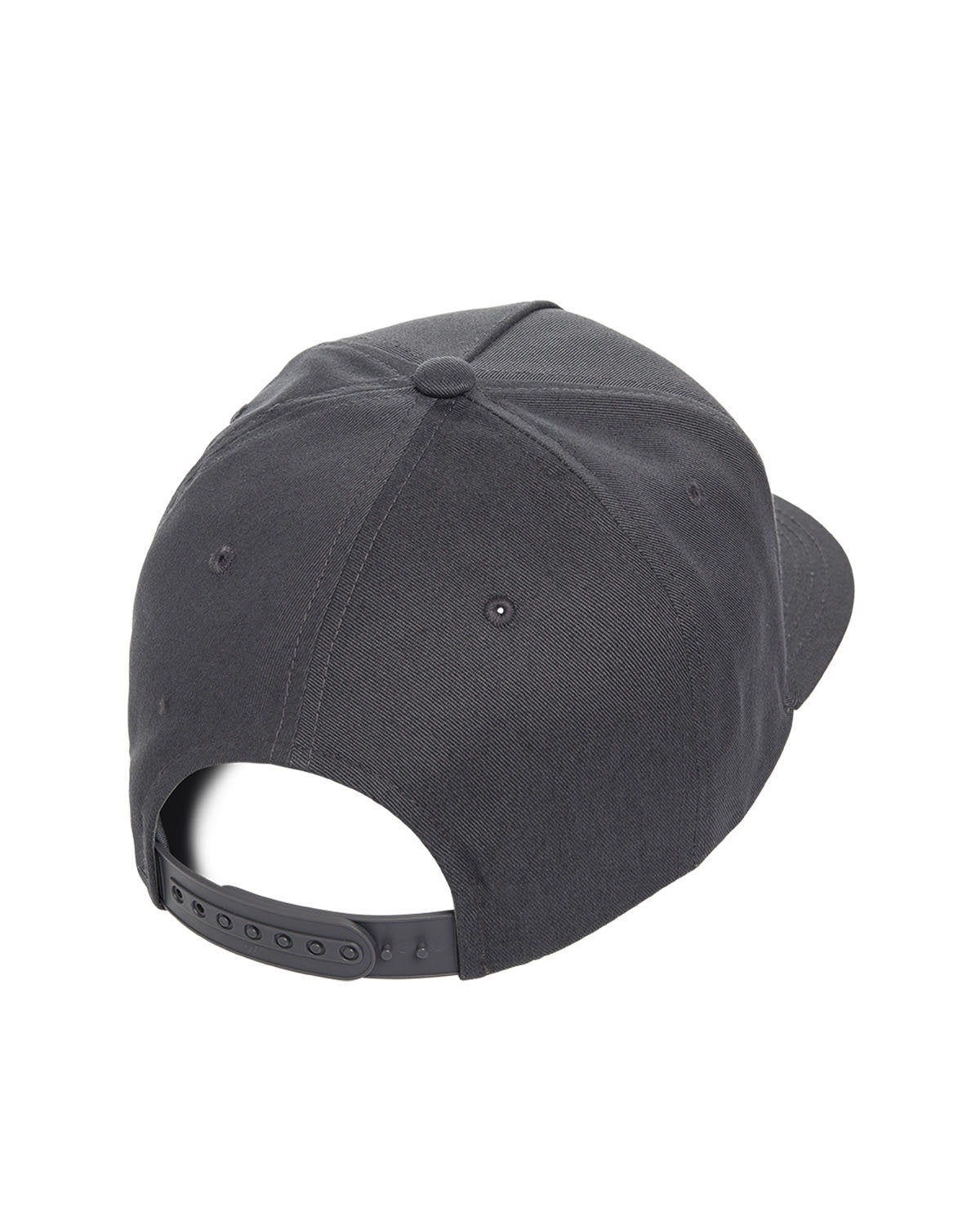 Yupoong 5-Panel Cotton Twill Custom Snapback Caps, Dark Grey