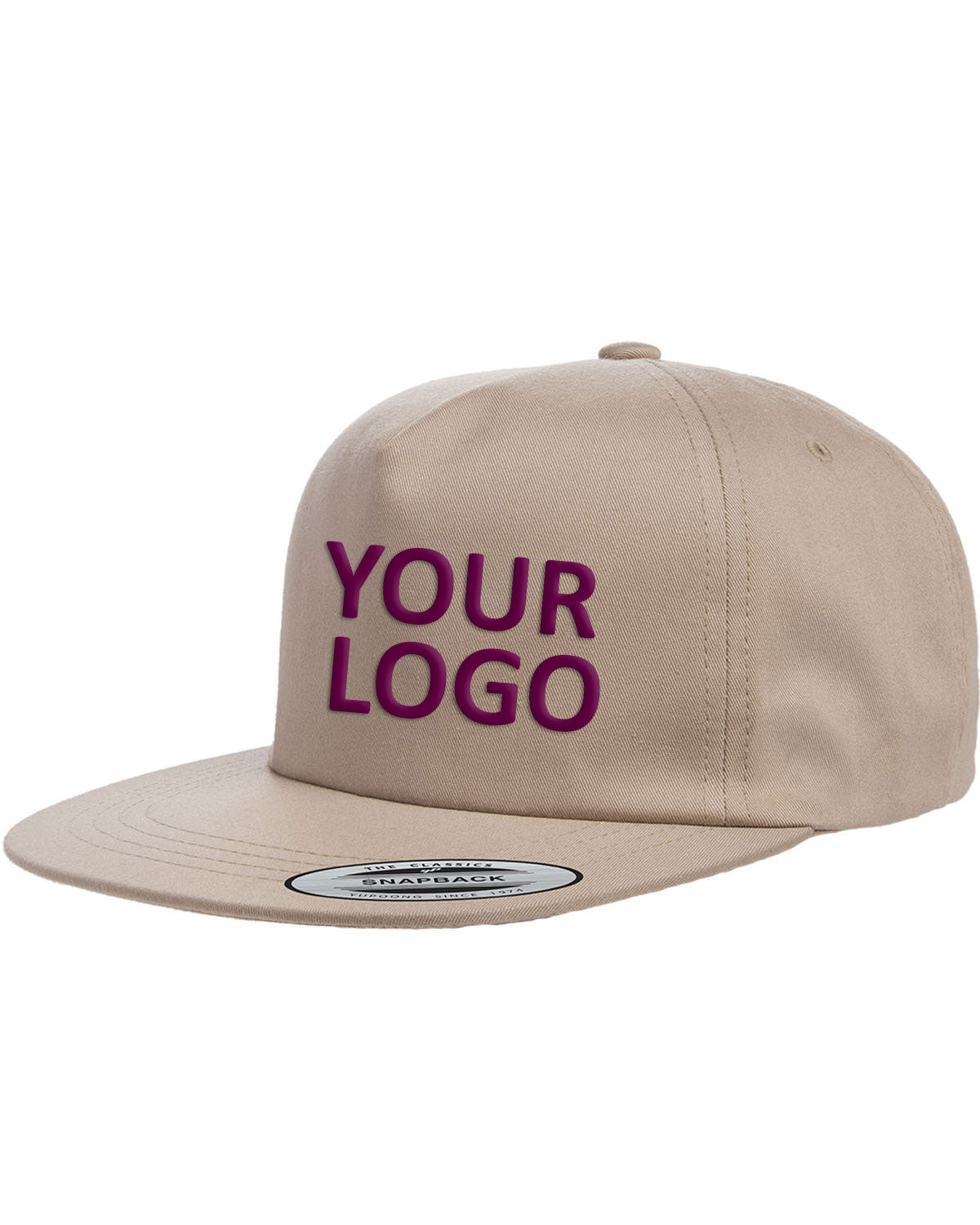 Yupoong Adult Unstructured 5-Panel Snapback Cap Y6502 KHAKI