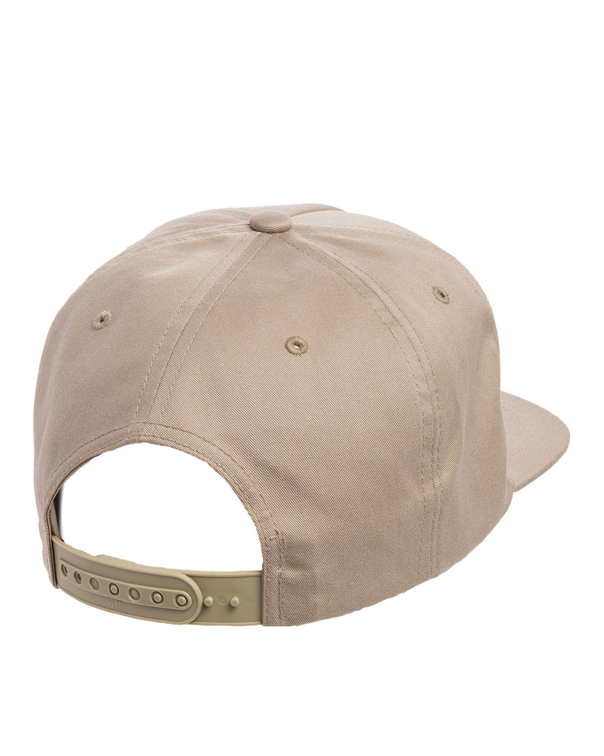 Yupoong Unstructured 5-Panel Branded Snapback Caps, Khaki