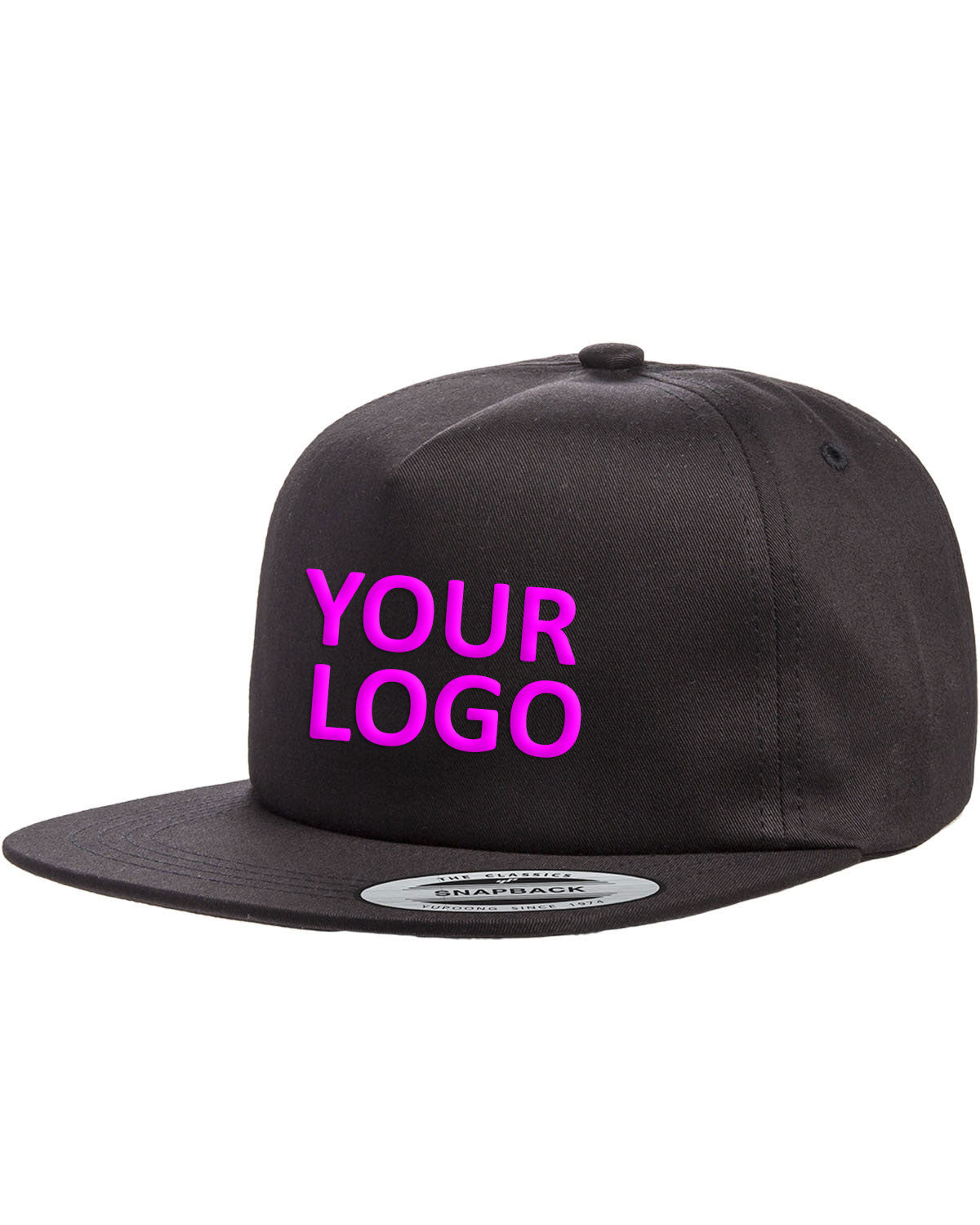Yupoong Adult Unstructured 5-Panel Snapback Cap Y6502 BLACK
