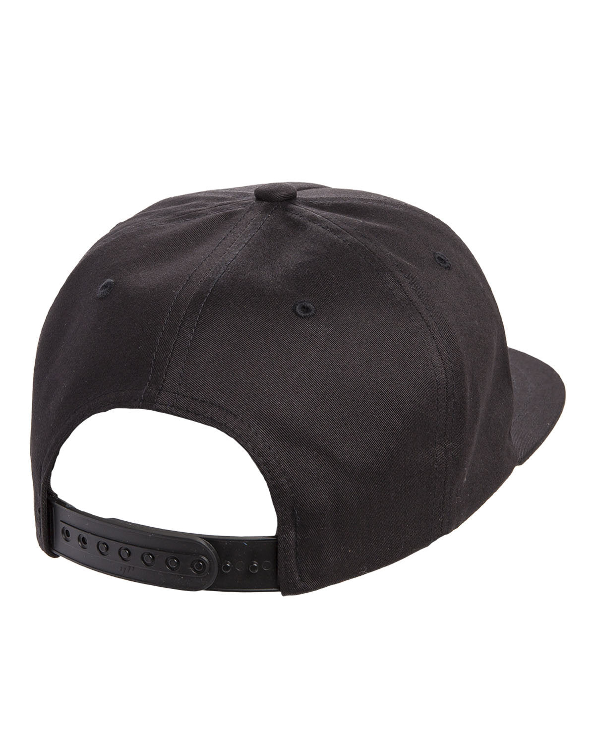 Yupoong Unstructured 5-Panel Custom Snapback Caps, Black