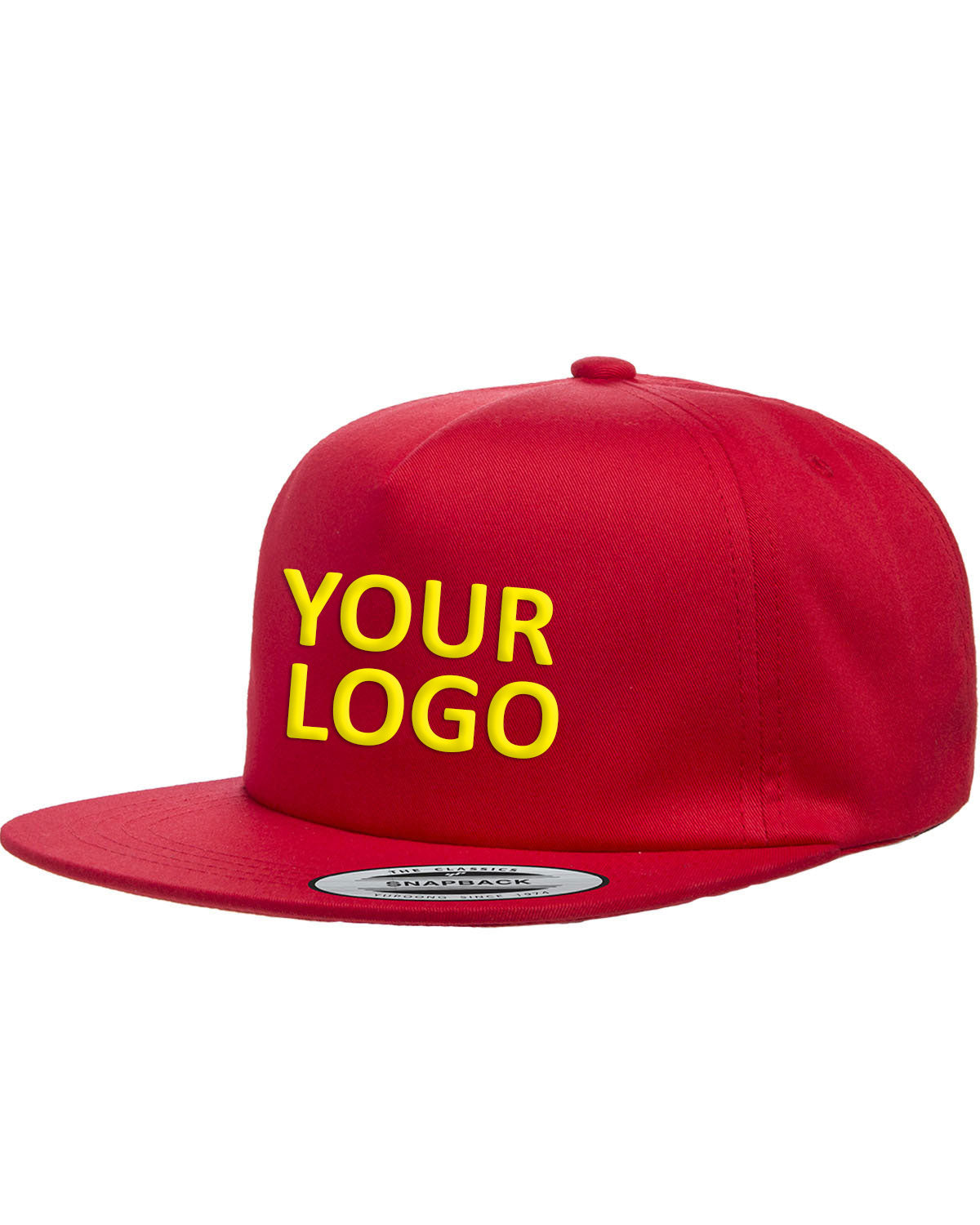 Yupoong Adult Unstructured 5-Panel Snapback Cap Y6502 RED
