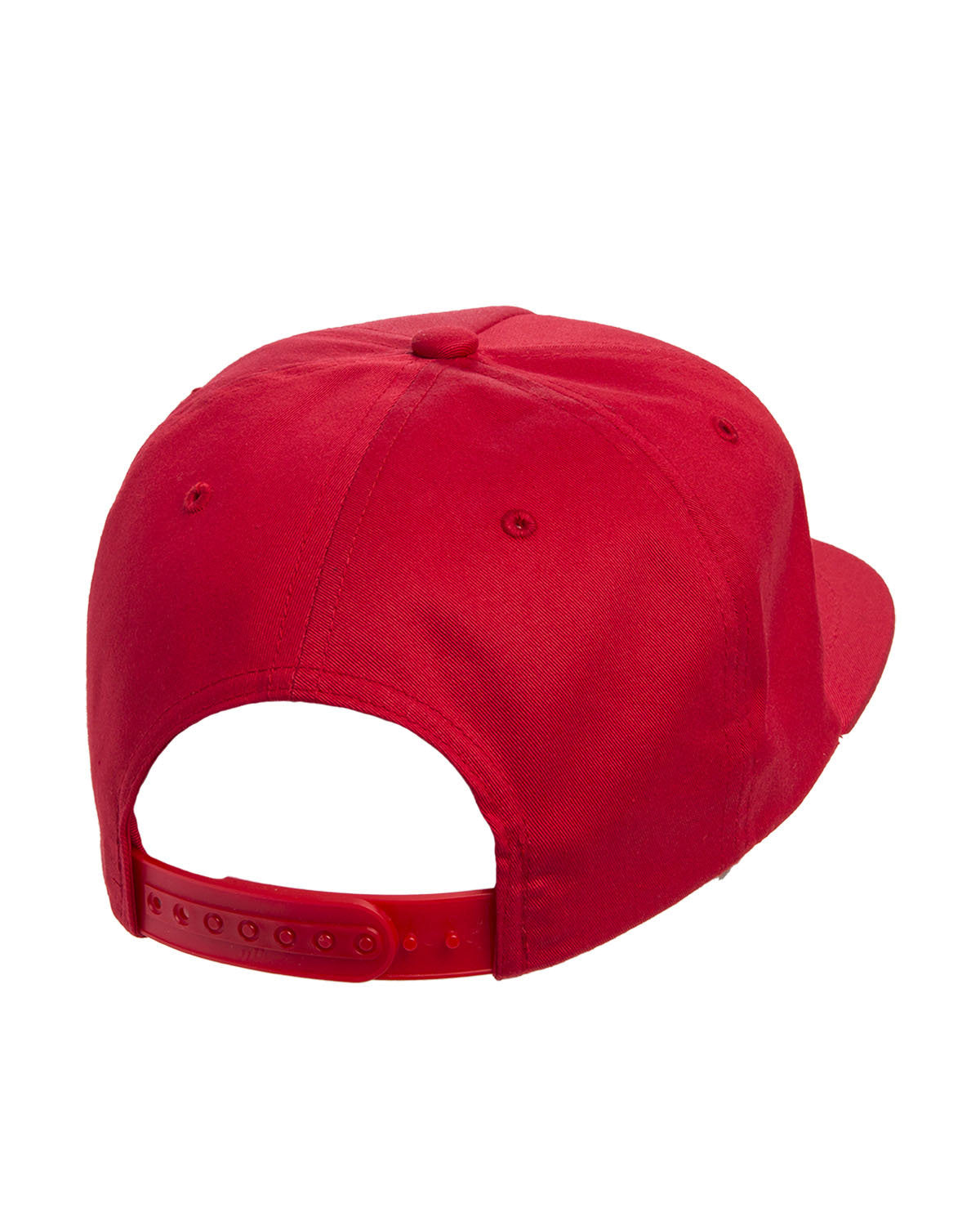 Yupoong Unstructured 5-Panel Customized Snapback Caps, Red