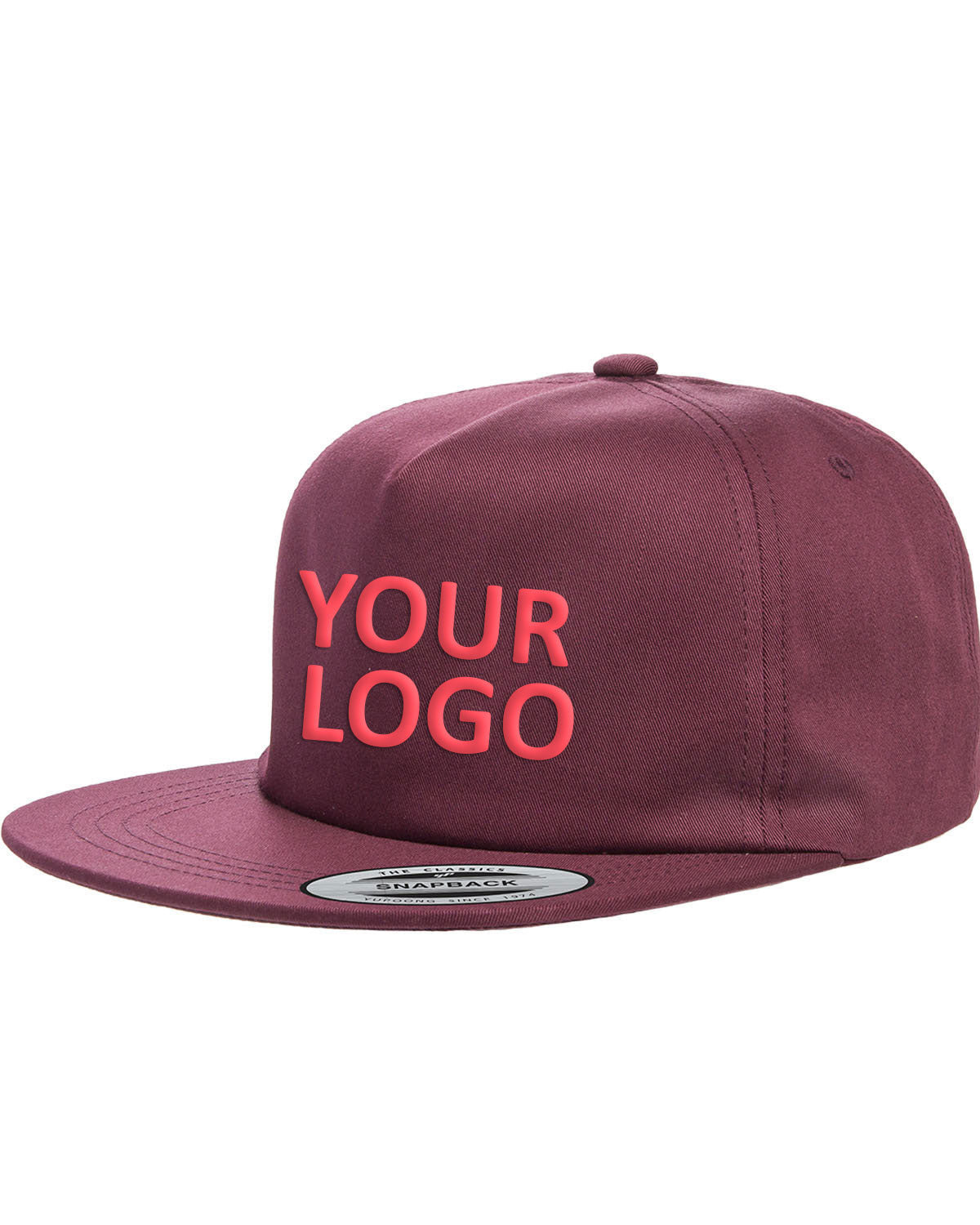 Yupoong Adult Unstructured 5-Panel Snapback Cap Y6502 MAROON