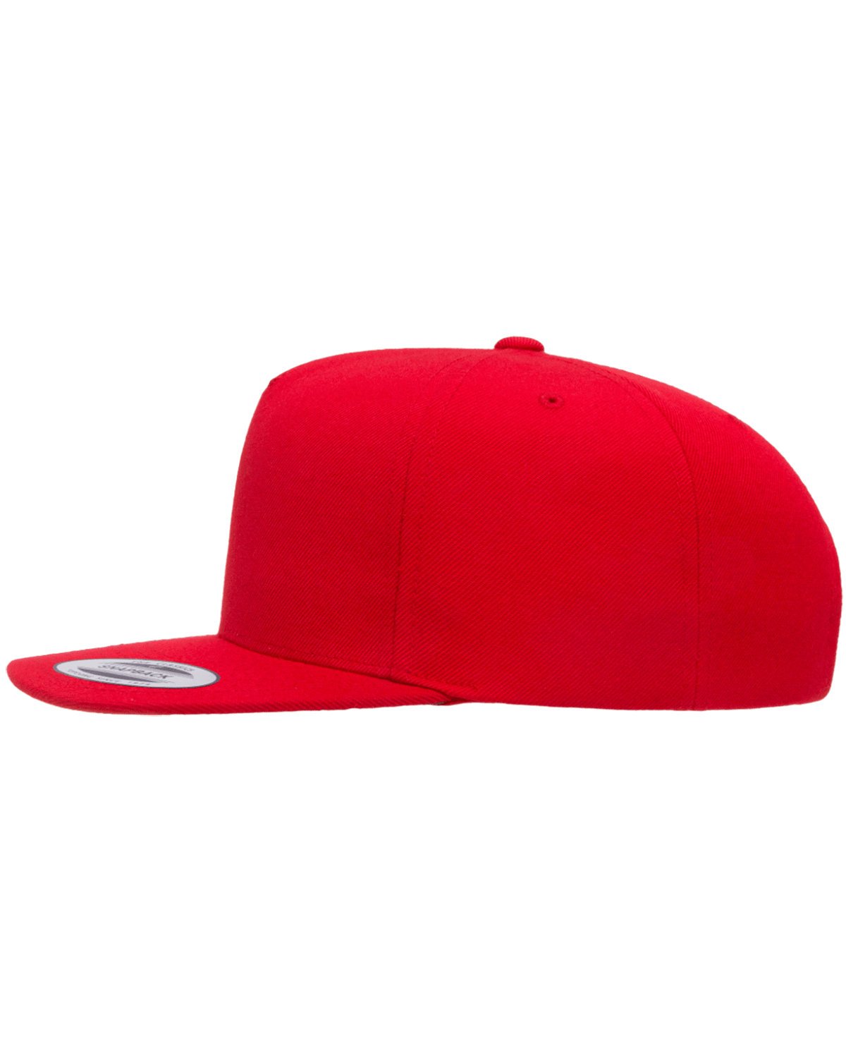 Yupoong 5-Panel Structured FlAthletic Visor Classic Customized Snapback Caps, Red